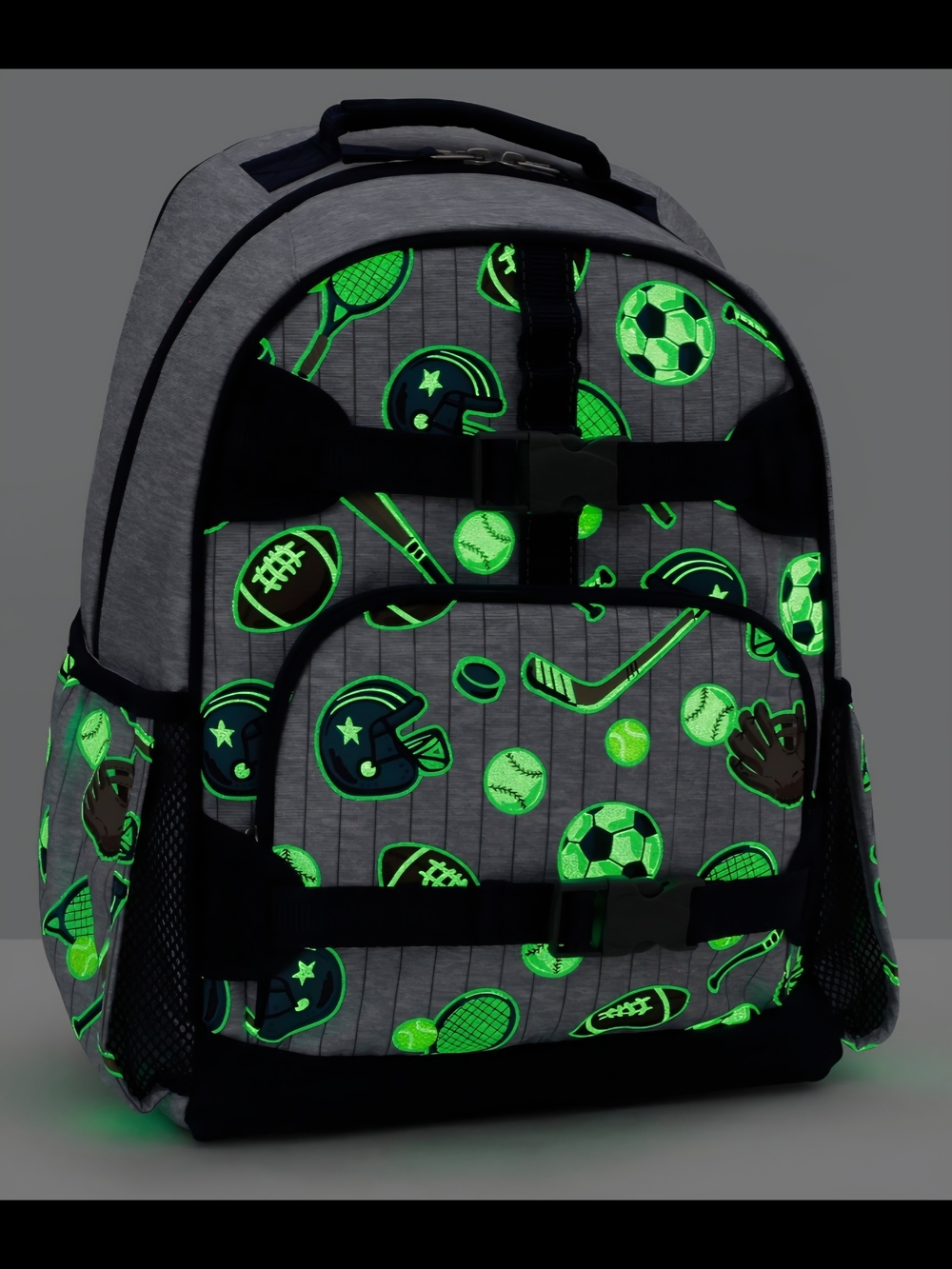 **SALE**Pottery Barn Kids Mackenzie Large Backpack Sports Glow In Dark School - Picture 3 of 10